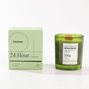 Aromatherapy candle and perfume gift box packaging – luxury presentation with green and black design