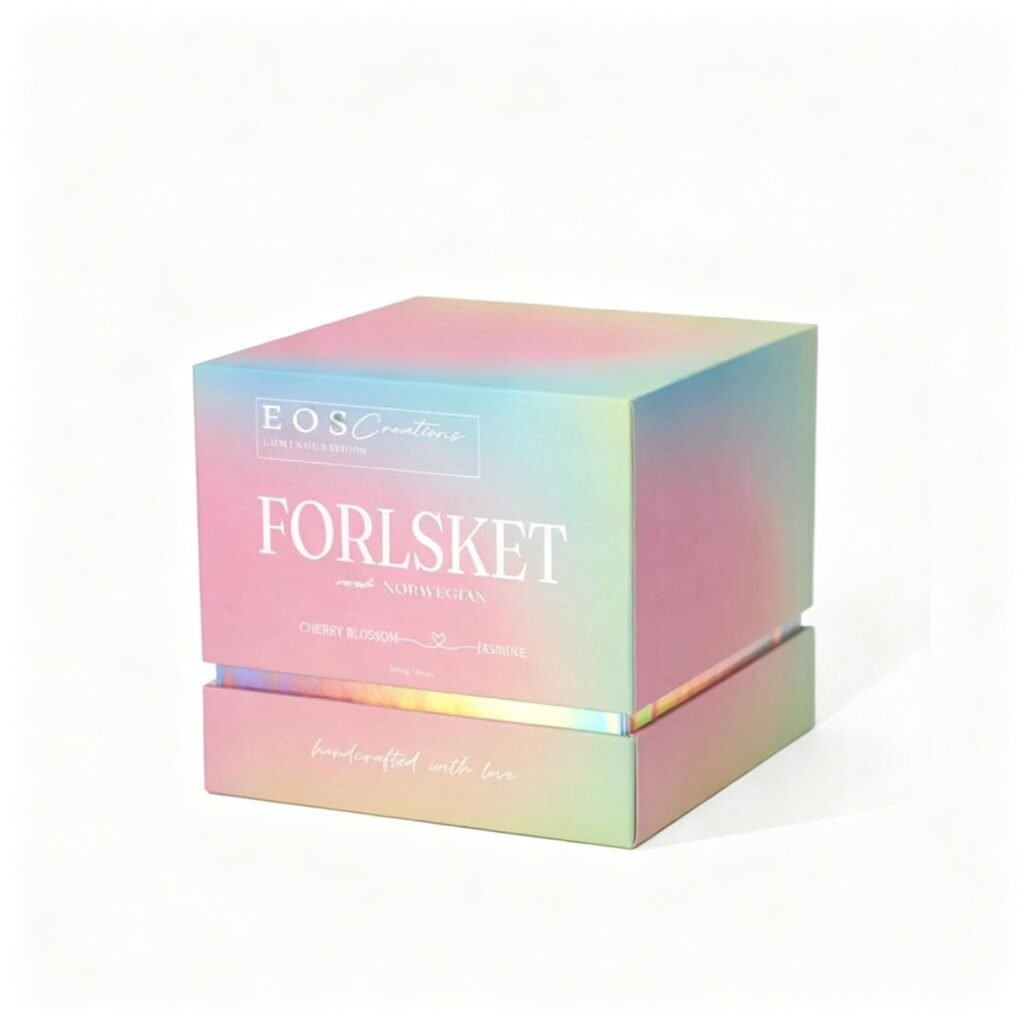 Cosmetic lyophilized powder and skincare gift box packaging – custom silver cardboard lid and base manufacturer