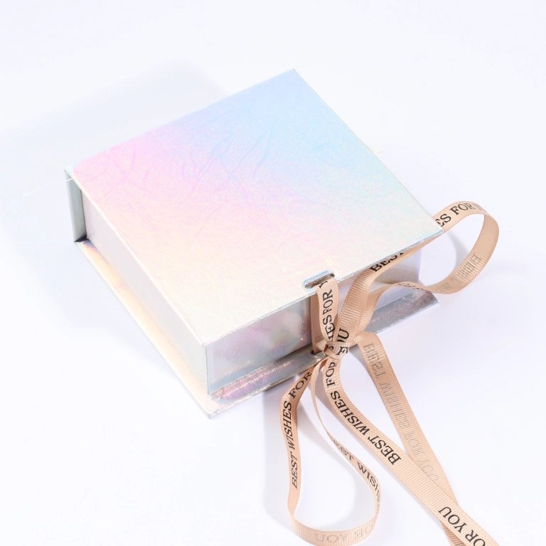 Custom ribbon with letter printing – elegant typography for brand messaging and gift wrapping