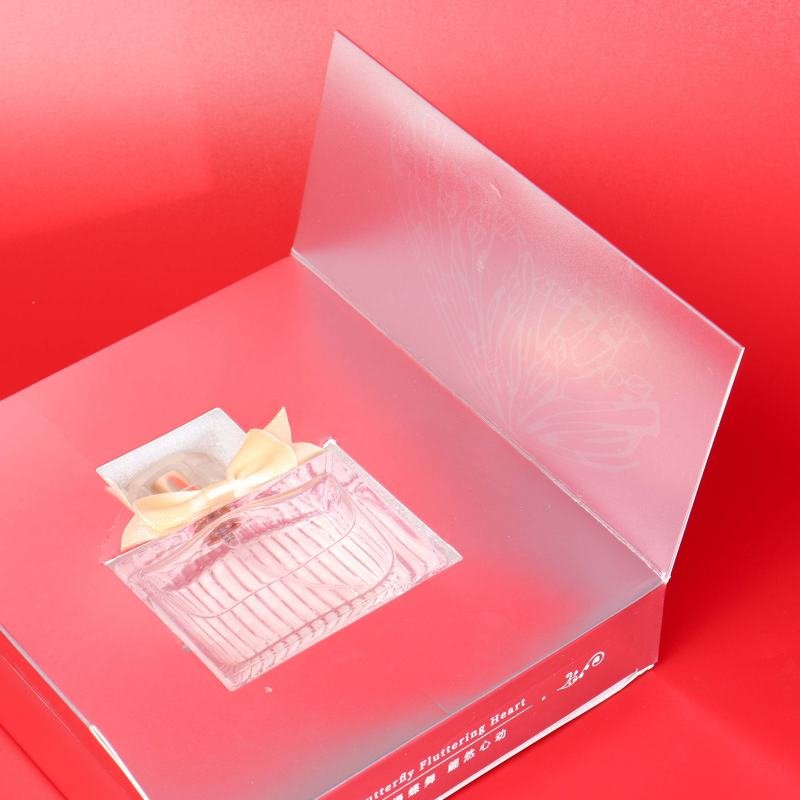 Gold-Stamped Butterfly Perfume Box – Luxury Double-Door Gift Manufacturer Double-door perfume box opened – like butterfly wings flapping, inner compartment cut to perfume bottle proportions