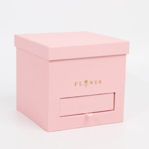 Flower box with bouquet and drawer gift – romantic surprise combo