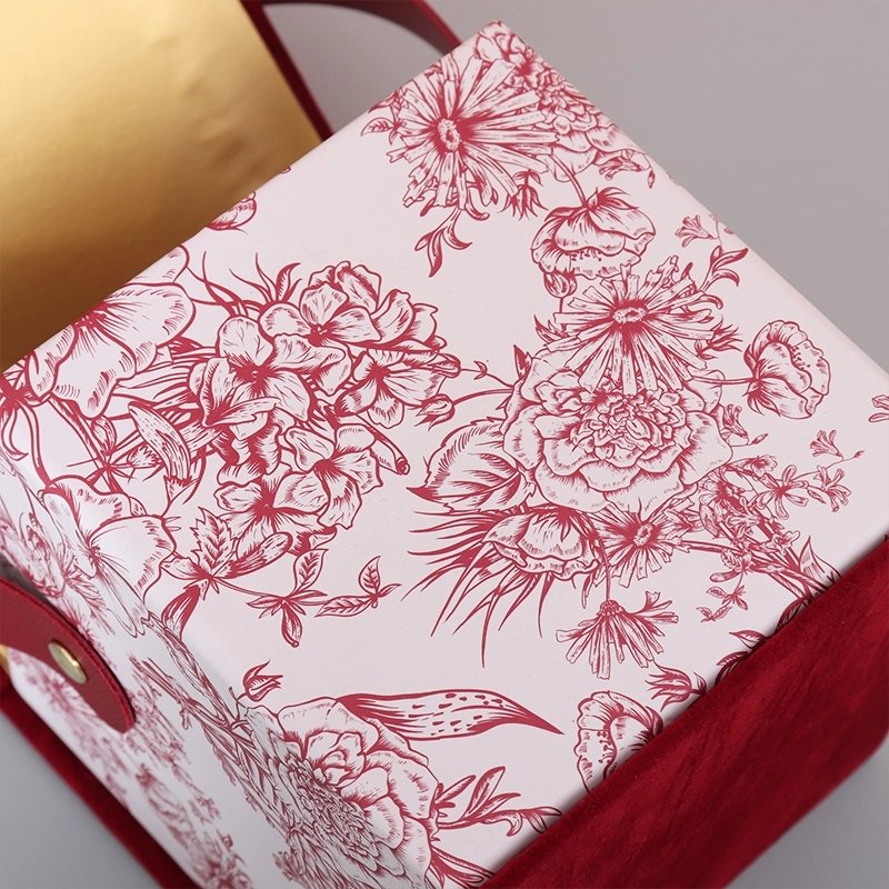 Exquisite flower printing pattern on wedding gift box – advanced printing technology for festive effect