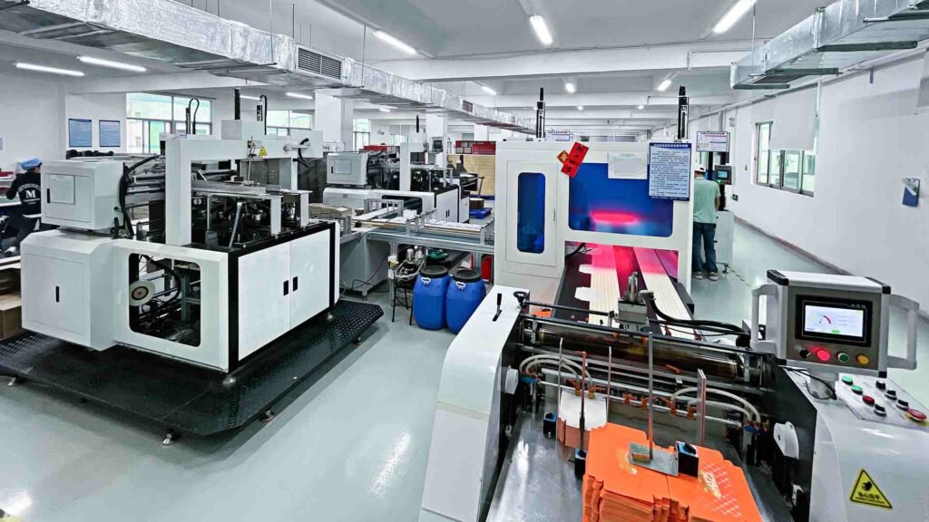 OEM/ODM gift box manufacturer factory production line.