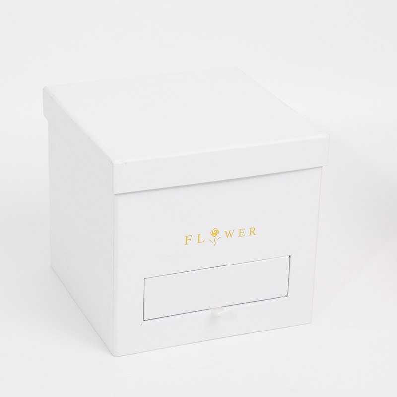 Square Flower Box with Drawer – Hot Stamping Gift Box Wholesale Gift box manufacturer factory production line – BSCI/ISO9001/FSC certified