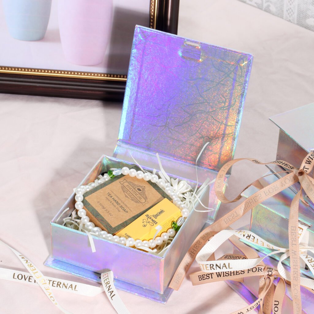 Holographic Jewelry Box with Ribbon – Custom Luxury Gift Box Manufacturer holographic jewelry box with ribbon – custom luxury gift box manufacturer