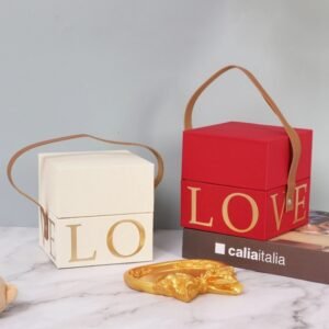 Hot stamping LOVE pattern on textured specialty paper – high level visual shock for wedding love themes