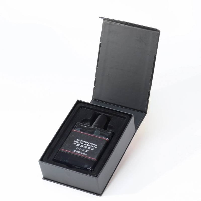 Luxury Men’s Perfume Box – Black UV Printing Custom Packaging Men‘s perfume gift box – low-key luxury, perfect for high-end gifting