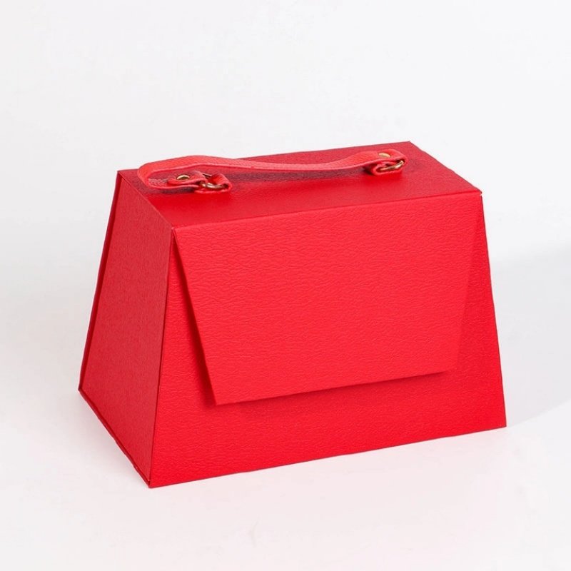 One piece foldable gift box flat pack – ships flat to save on freight costs for rigid packaging