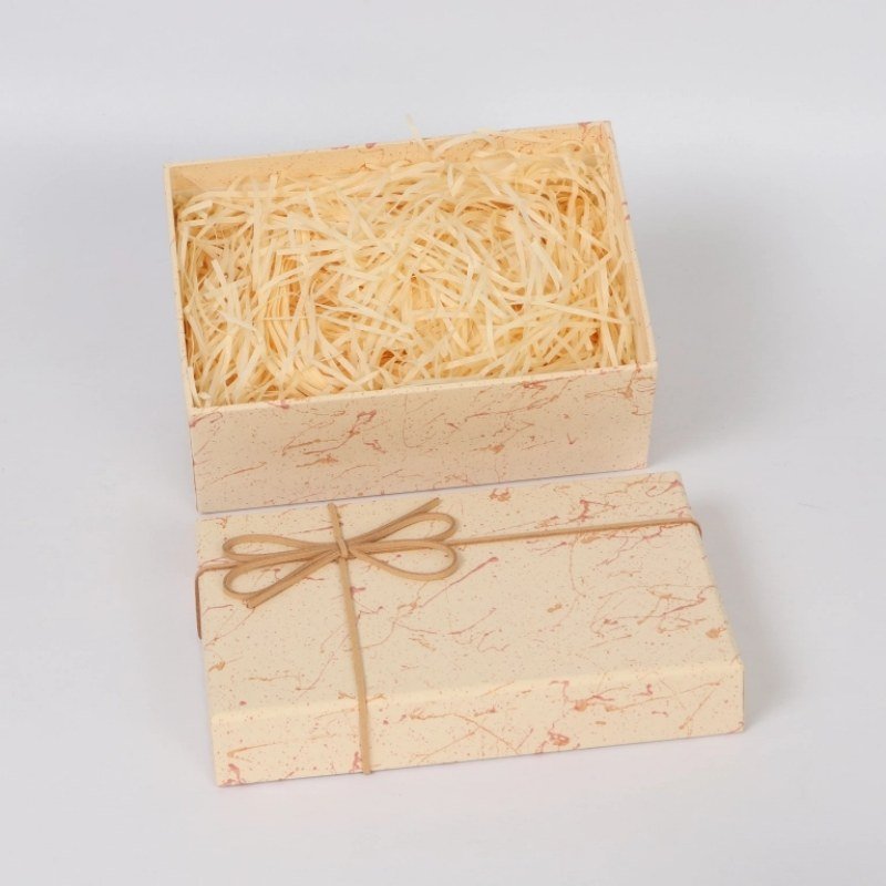 beige paper gift box – four sizes top and bottom box wholesale