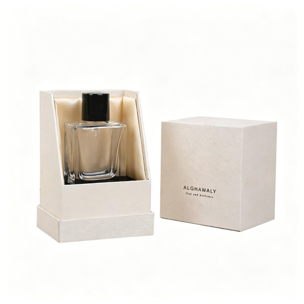 120g pearlescent paper and 1200g gray board material for rigid perfume box – wholesale factory direct