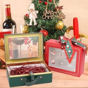 Silk scarf bow decoration – Christmas pattern print for festive atmosphere