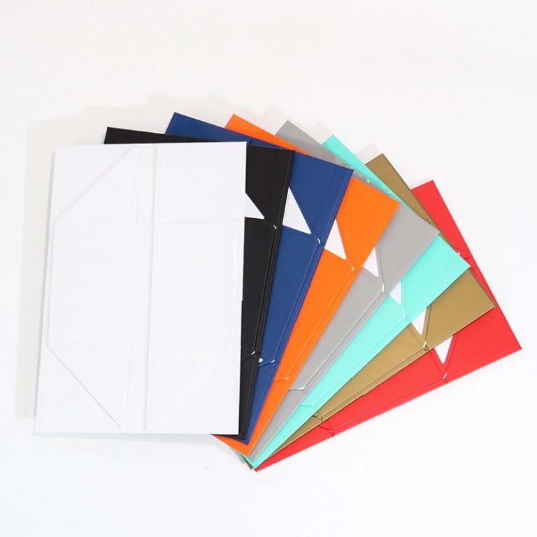 V-shape flip top gift box opened – book design reveals contents with surprise unboxing experience