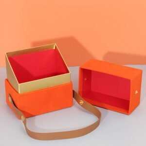 Three Dimensional Velvet Wedding Gift Box – Embossed Pattern Square Cardboard Manufacturer