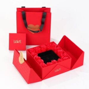 White rose everlasting love proposal box – pure and noble