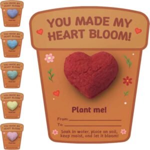 Multicolor 3D heart seed paper – blue, yellow, red, pink, purple, green