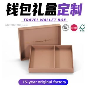 Custom Tin-Top Box - Travel Wallet & Accessory Packaging with Logo